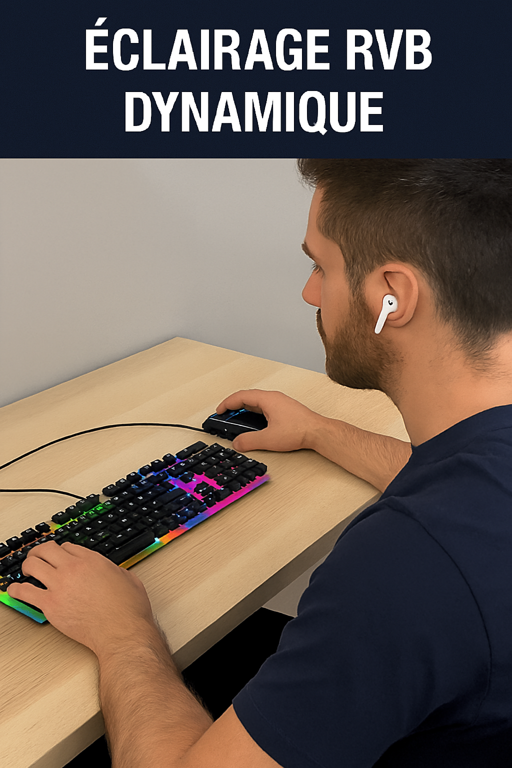 Pack Gamer RGB – Clavier mécanique + Souris rétroéclairée